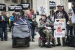 Disabled People Against Cuts wall of noise protest Manchester Conservative Party Conference